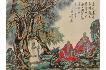 国家画院院长范扬人物画《红衣罗汉》
