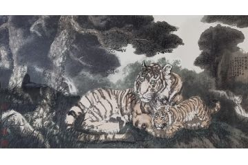 画虎名家冯大中动物画《临泉之乐》