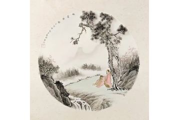 山水画名家黄开前新品《松溪琴韵》