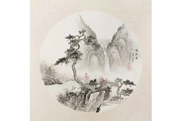 山水画名家黄开前新品《观景图》