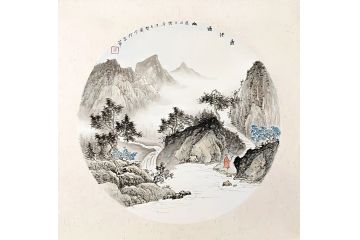 山水画名家黄开前新品《曲径通幽》