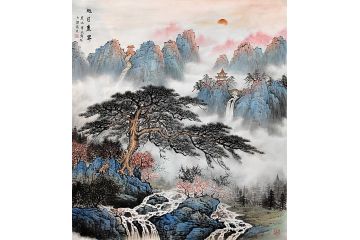 山水画名家黄开前新品《旭日东升》