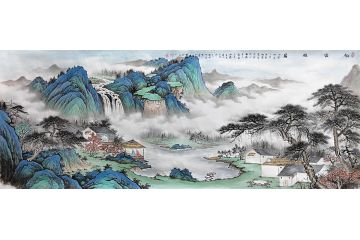 山水画名家黄开前新品《松溪雅居》