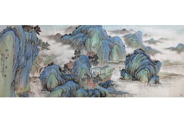 山水画名家黄开前新品《溪湖高逸》
