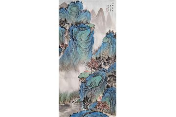 山水画名家黄开前新品《溪山高逸》