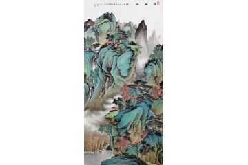 山水画名家黄开前新品《溪山幽居》