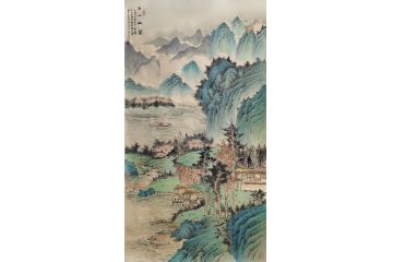 山水画名家黄开前新品《溪山幽居》