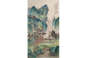 山水画名家黄开前新品《松溪高逸》