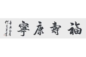 中美协副主席何家英书法作品《福寿康宁》