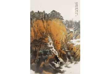 中美协理事李呈修山水画作品《坐看云起时》