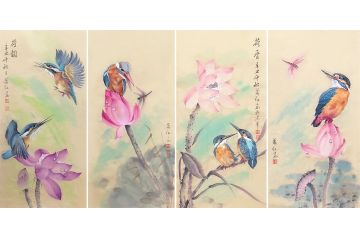 萧红新品力作工笔花鸟画《荷韵》