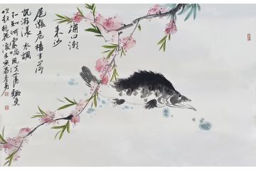 秦易新品力作花鸟画新品《穷款》