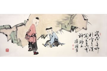 中美协会员王津浦作品《玩耍》