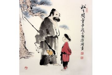 中美协会员王津浦作品《松下》