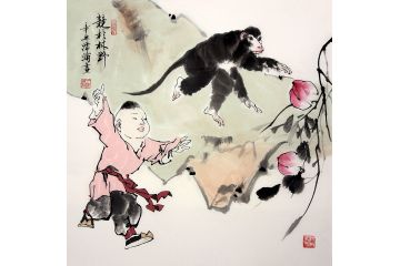 中美协会员王津浦作品《穷款》