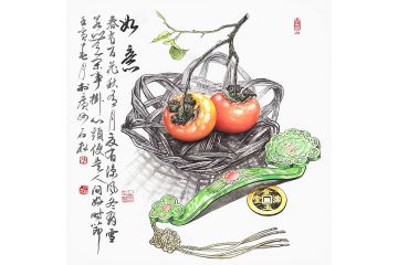 陈石松新品力作创意花鸟画《如意》