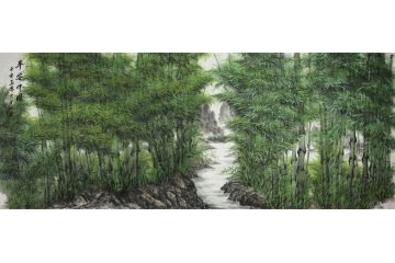 国礼书画艺术家石荣禄精品竹子画《平安中国》