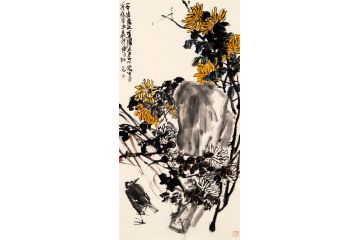 实力派画家一山写意花鸟画《菊花图》