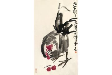 实力派画家一山写意花鸟画《大吉大利》