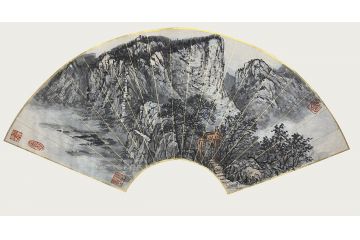 扇面小品装饰画 王建军新品力作山水画《穷款》