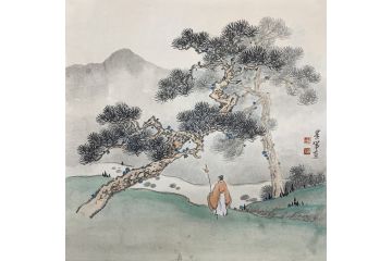 山水画小品 王建军新品力作山水画《穷款》