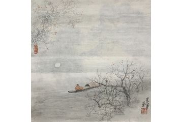山水画小品 王建军新品力作山水画《穷款》