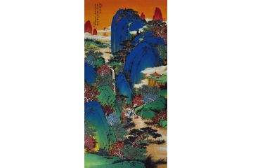 湖南美协会员许吉尔新品力作山水画作品《源远流长》