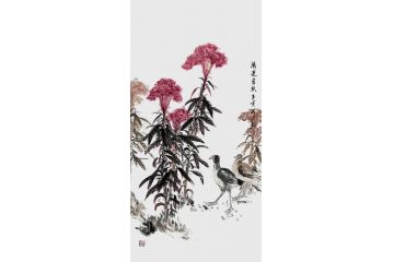 国礼特供书画艺术家石荣禄新品花鸟画《鸿运当头》