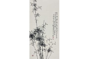 国礼特供书画艺术家石荣禄新品花鸟画《新竹》
