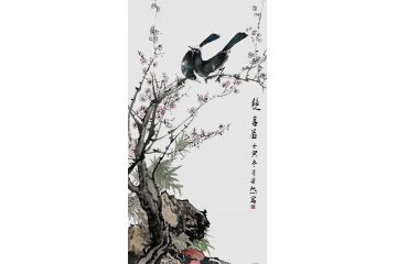 安然写意花鸟画新品《双喜图》