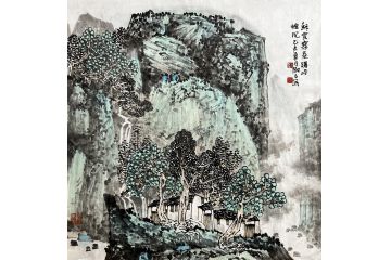 中美协会员张树立新品山水画《朝云雾卷曙岭》