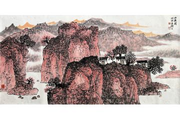 中美协会员张树立新品山水画《山居图》
