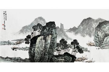 中美协会员张树立新品山水画《东风何时至》