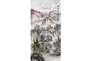 宋唐老师新品力作国画山水画《福山秀水》
