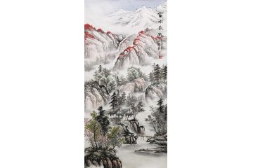 宋唐老师新品力作国画山水画《富水长流》