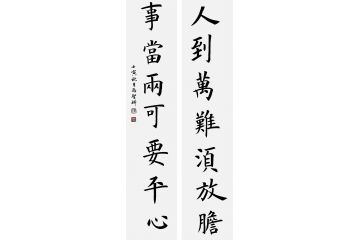 中书协会员冯圣科新品书法作品《人到万难须放胆》