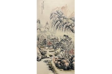 中美协会员王宁山水画新品《富山秀水伴福地》