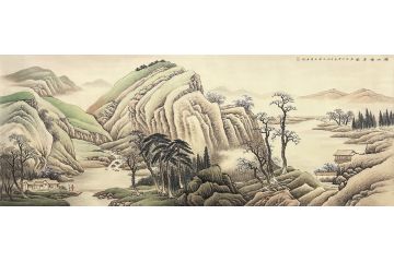 中美协会员王宁山水画新品《溪山积翠》