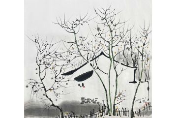 画家张金凤新品山水画《穷款》