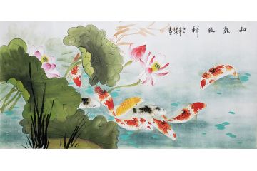 画家李锦鸿新品写意花鸟画《和气致祥》