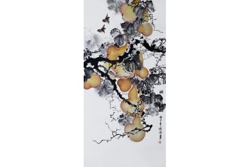 画家李锦鸿新品写意花鸟画《田园牧歌》