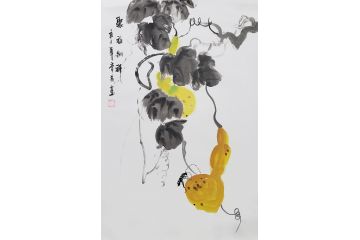 常为新品写意花鸟画《聚福纳祥》