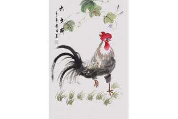 常为新品写意花鸟画《大吉图》