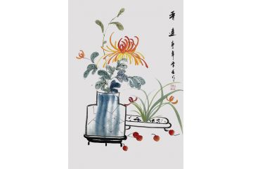 常为新品写意花鸟画《香远》