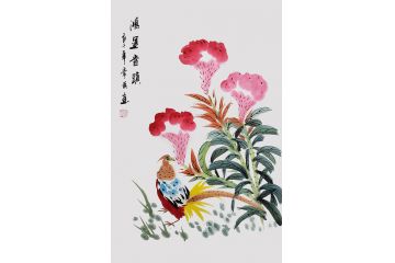 常为新品写意花鸟画《鸿运当头》