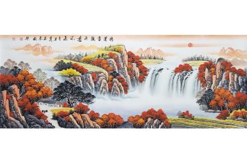 国礼特供艺术家石荣禄写意花鸟画《鸿运当头源远流长》