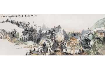 杨和平新品力作国画山水画《山水轻音图》