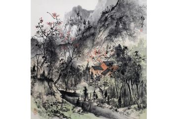 杨和平新品力作国画山水画《家山胜境图》