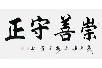 贵州书协会员杨宗贵行书书法《崇善守正》