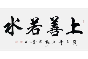 贵州书协会员杨宗贵行书书法《上善若水》